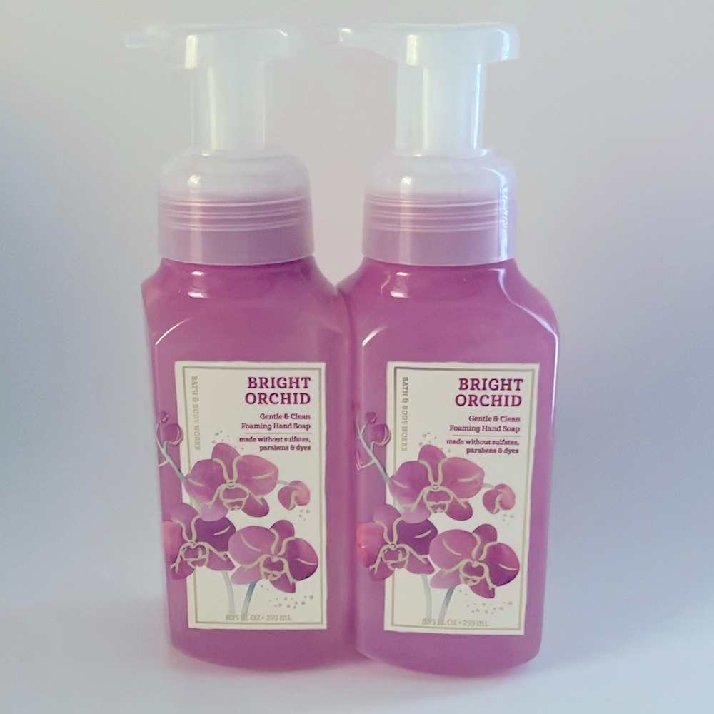 2 - PACK BRIGHT ORCHID FOAMING HAND SOAP NWT BBW